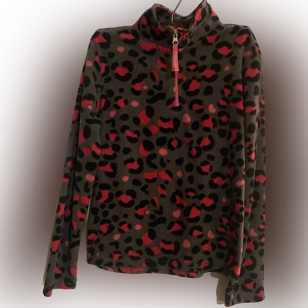 Girls Pink leopard print fleece 14-16
